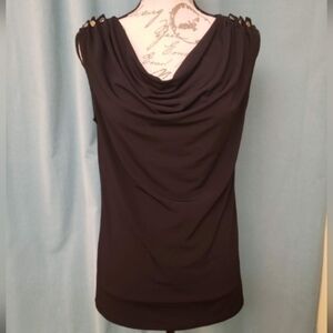 Grace Black Sleeveless Top M